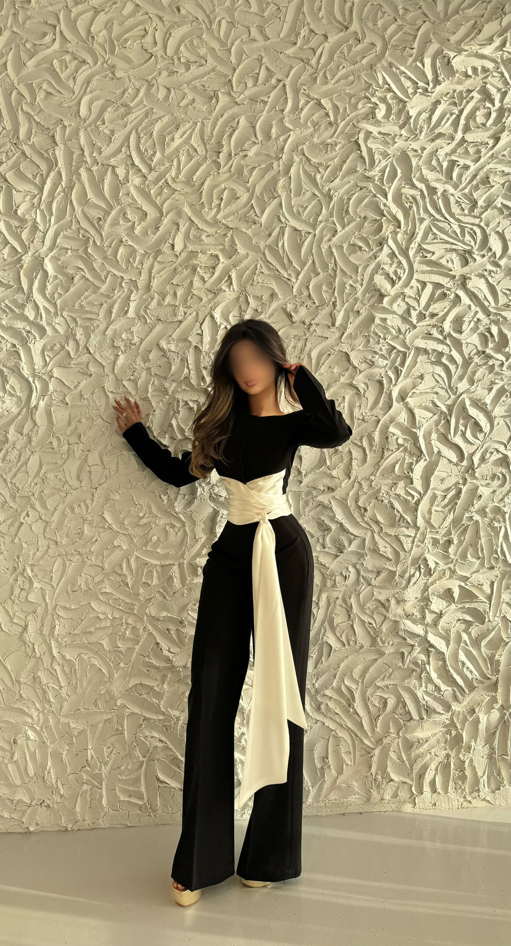 Elegant Cinched Waist Satin Set