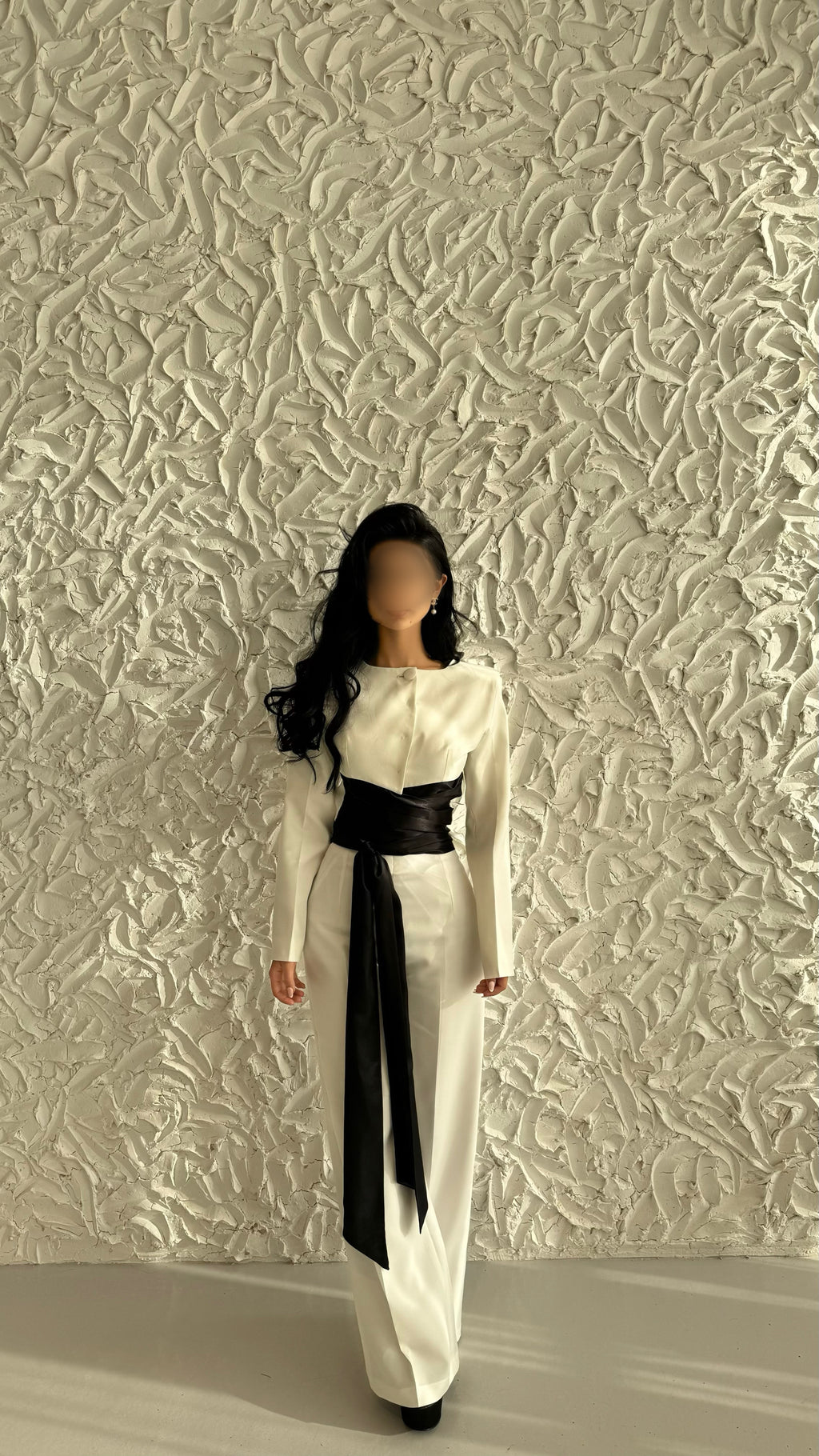 Elegant Cinched Waist Satin Set