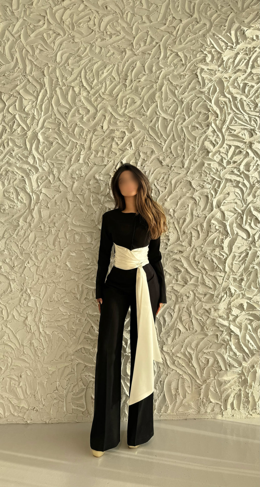 Elegant Cinched Waist Satin Set