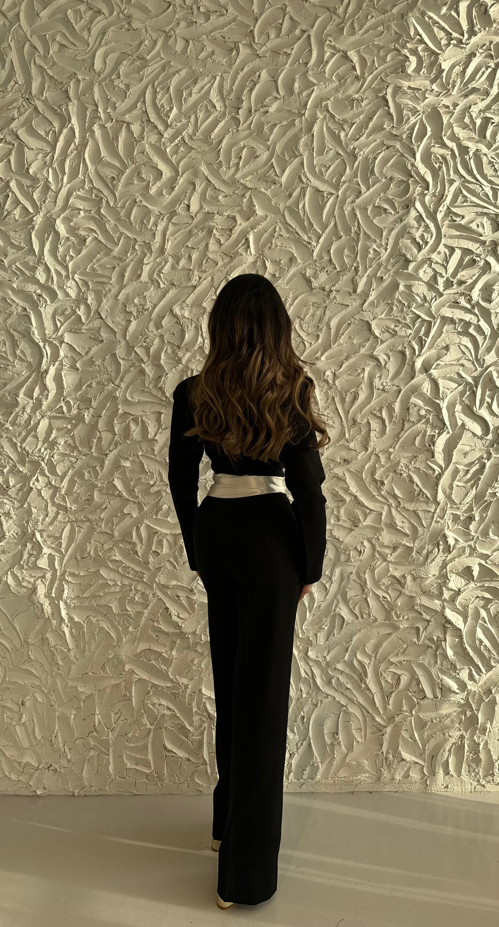 Elegant Cinched Waist Satin Set